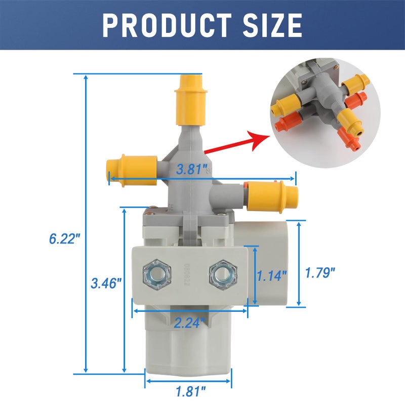 JDMSPEED New 6 Port Fuel Tank Selector Valve Replacement For Ford F250 F350 Super Duty E150 E250 E350 F450 F550 Ranger 6.0L/6.4L/6.7L/7.3L Diesel 6C3Z9189A, 6C3Z-9189-A, F5TB-9F271-AA, 6005966 - Image 5